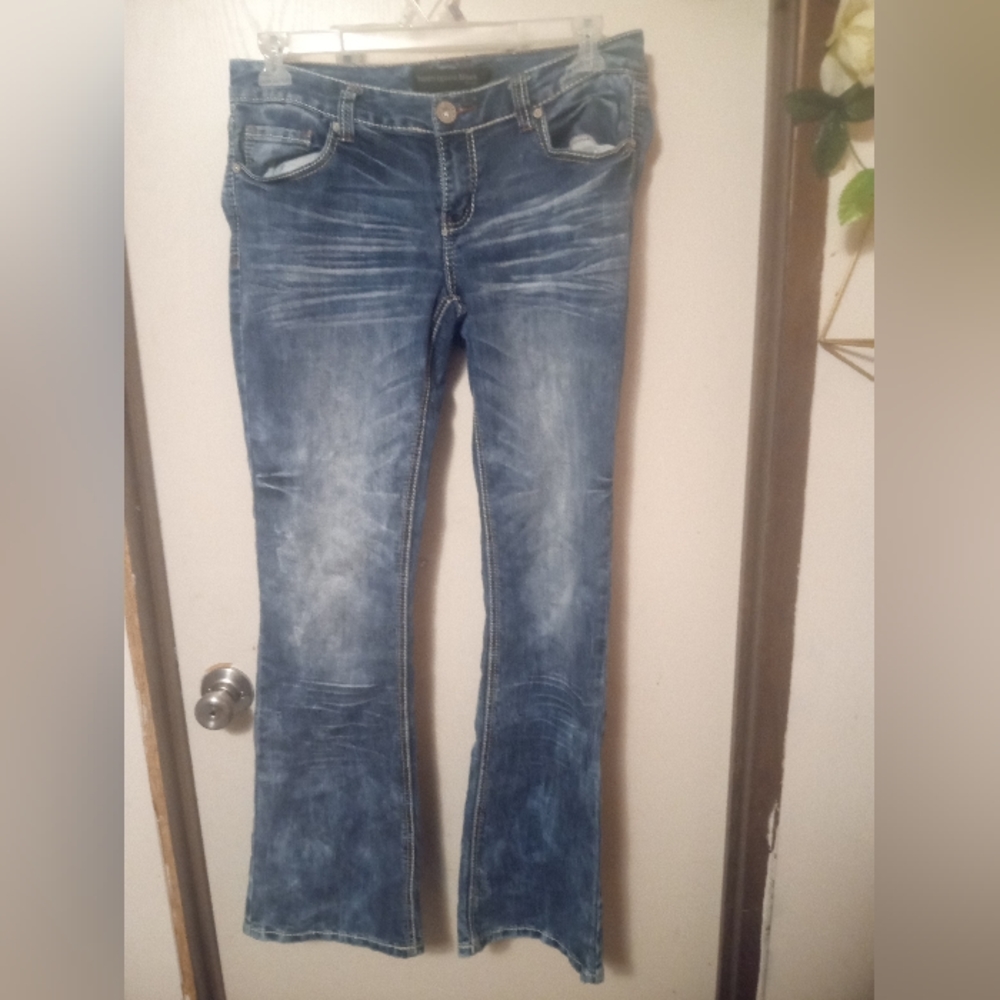 Twenty-one black by Rue 21 jeans. Low Rise boot cut size 11/12. Great condition